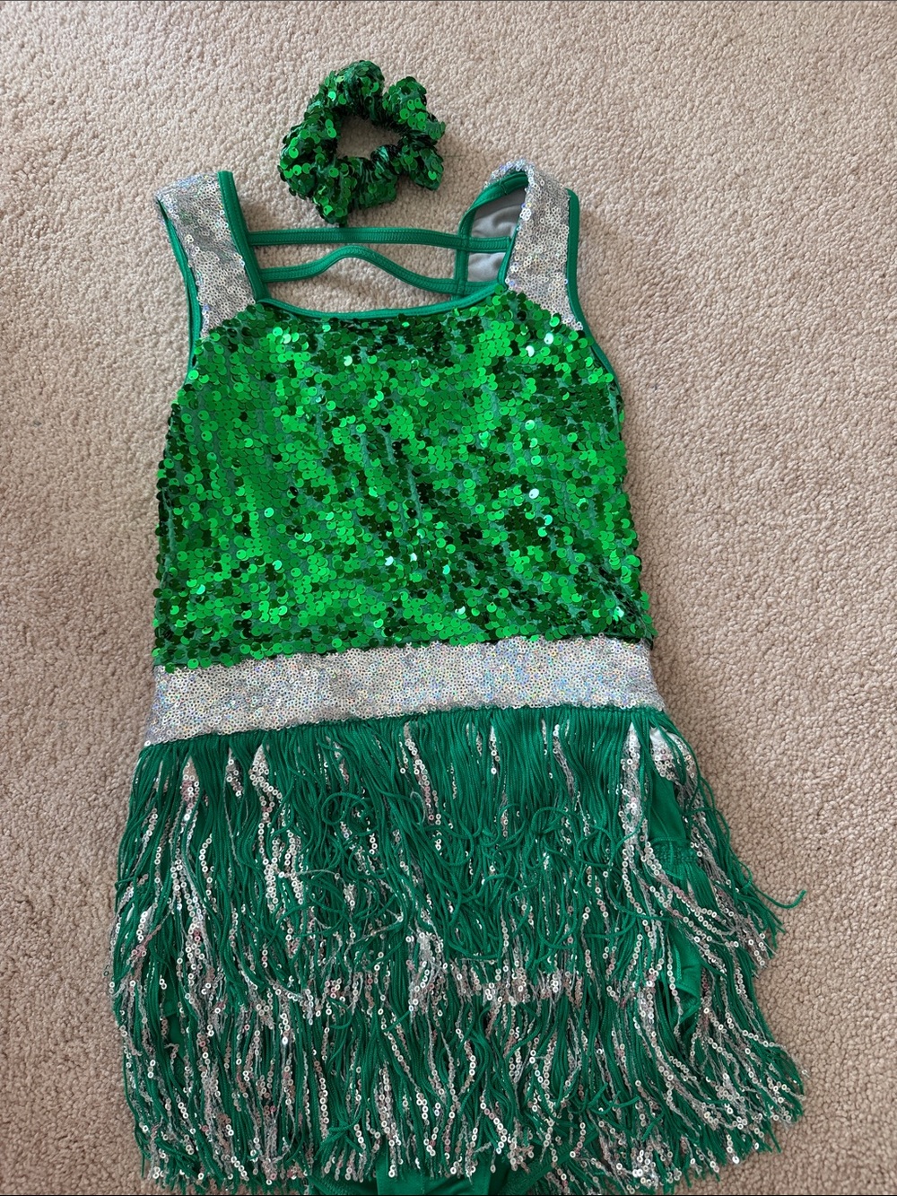 Weissman MC medium child- Sequin Fringe Dance Costume
